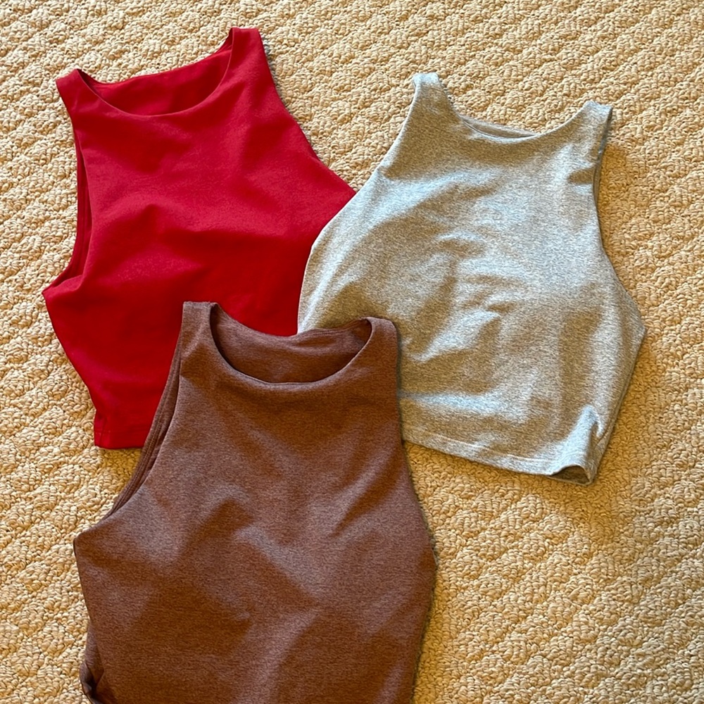 Old Navy workout shirts.